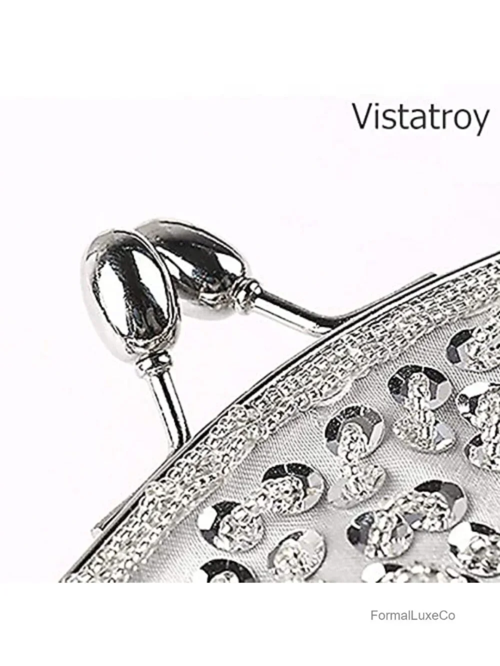 Floral Beaded Sequin Evening Bag with Kissing Lock